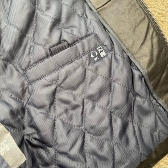 Dockers Black Genuine Leather Jacket XL - Picture 5 of 8